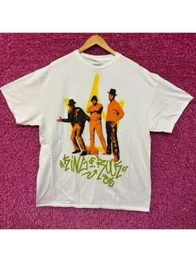 Run DMC 1985 King of Rock Album Art Hip Hop Group Tee XL